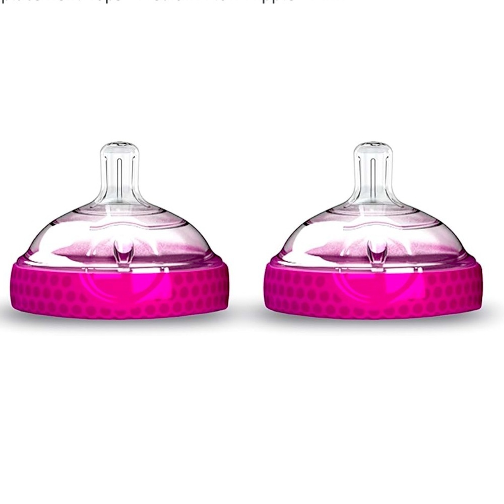 Baby Brezza Baby Bottle Replacement Parts - 2 Pack of BPA Free- Pink